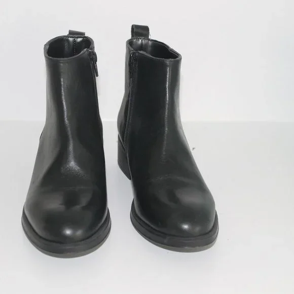 NEW Narf Genuine Leather Ankle Black Boots Womens Sz 37 / 6.5 made in Spain - Picture 3 of 8